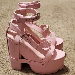 YRU Nightcall Pink Platform heels